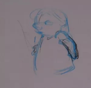 Walt Disney TV Animation Art Cel Production Drawing Lilo & Stitch Lilo - Picture 1 of 2