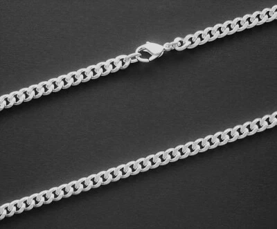 Collana Argento Massiccio Maglia Grumetta Con 925 Argentato 6 MM, 55 60 E 65 CM - Immagine 1 di 3