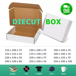 Mailing Box White Cardboard Shipping Packing Mailer Parcel Small Medium Large - Picture 1 of 13