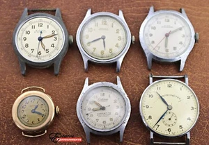 Lote 6 relojes vintage para piezas o reparación (TAL CUAL) Certina, Elgin y otros... - Imagen 1 de 8
