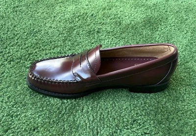 Mocassim masculino GH Bass Weejuns couro Logan artesanal tamanho 10,5 D Oxblood - Imagem 1 de 4