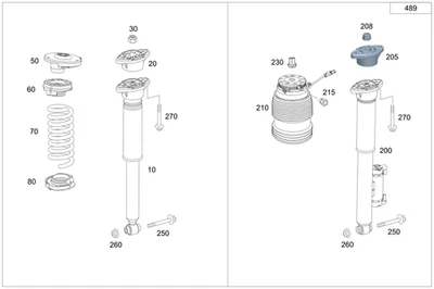 Muelle helicoidal genuino Mercedes-Benz 253-324-16-04 Foto 1 de 2