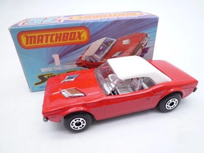 VINTAGE MATCHBOX SUPERFAST No.1g DODGE CHALLENGER IN ORIGINAL BOX 1976 - Image 1 of 4