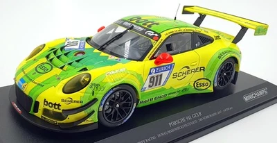 Minichamps 1/18 Scale 155 176911 Porsche 911 GT3 R Manthey Racing 2017 #911 - Image 1 of 4