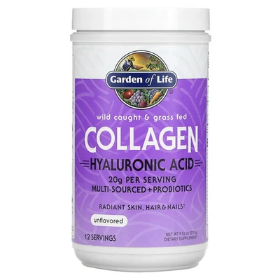Wild Caught & Grass Fed Collagen, Hyaluronic Acid, Unflavored, 9.52 oz (270 g) - Image 1 of 2