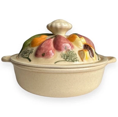 Cazuela Cubierta Vintage Plato con Verduras 3D en Tapa Setas MCM Foto 1 de 4