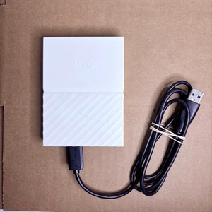 WD 4TB My Passport Portable External HDD (White) - SMART PASS - Afbeelding 1 van 3