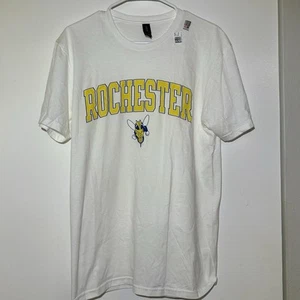 University Rochester Yellowjackets Logo Short Sleeve T-Shirt Size Medium NWOT - Picture 1 of 6