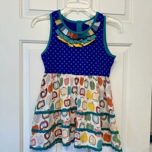Matilda Jane Girls Wonderment Apple A Day Sara Tunic Top Size 12 - Picture 1 of 8
