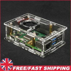 For Raspberry Pi 5 Acrylic Case For Pi 5 Case Protective Shell with Cooling Fan - Afbeelding 1 van 24