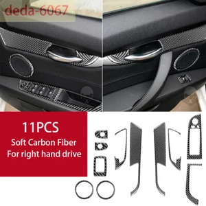 For BMW Z4 E89 2009-16 Carbon Fiber Door Panel Window Lift Switch Trim 11PCS RHD - Picture 1 of 12