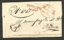 AUSTRIA / LOMBARDY VENEZIA / ITALY. 1841. ENTIRE. CANNETO TO PIADOVA. CASALMAGGI