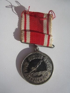 MEDALLA DE PLATA DEPORTIVA DINAMARCA - Imagen 1 de 2