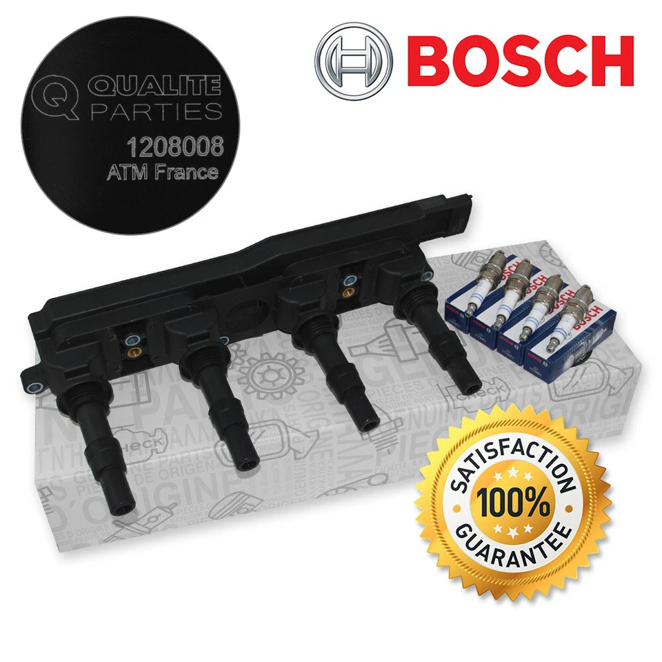 OEM ZÜNDSPULE + 4x BOSCH ZÜNDKERZEN OPEL ASTRA H SIGNUM VECTRA B C 1.8 16V Z18XE - Bild 1 von 1