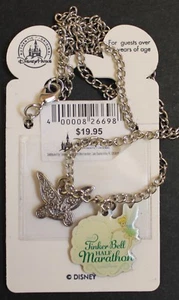 Disney Tinkerbell 2014 1/2 Marathon Necklace and Charms - Picture 1 of 2