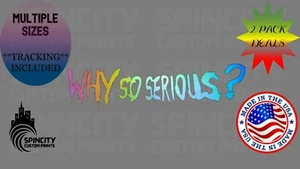 Why so Serious? Car Vinyl Window Decal Joker Graphic Laptop Comic Bumper Sticker - Picture 1 of 9