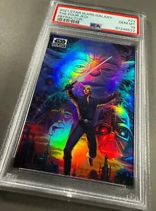 (PSA 10) 2021 Star Wars Galaxy #29, “The Four Jedi” Refractor - Picture 1 of 3