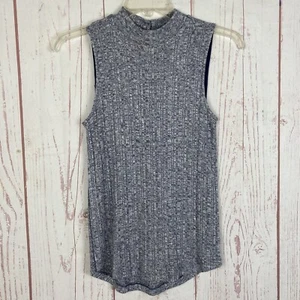 Anthropologie Pure + Good S Small Mock Neck Knit Tank Top Sleeveless Keyhole New - Picture 1 of 9