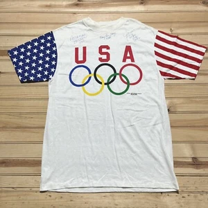 Vintage 1996 Team USA Olympics Gymnastics Signed Autographed Shirt Size Large - Picture 1 of 9
