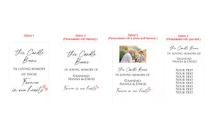 This Candle Burns Custom Wedding Memorial Sticker Acrylic Sheet for IKEA Lantern - Picture 1 of 5