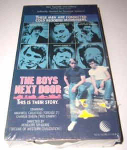 The Boys Next Door VHS tape BRAND NEW factory sealed  movie Charlie Sheen NOS - Imagen 1 de 2