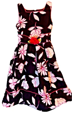 Vestido de fiesta para niñas de Emily West talla 7 falda completa - negro y rosa Foto 1 de 4