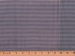 Black & White Pinstripe Cotton Fabric Piece ~ 25" X 78" - Picture 1 of 2
