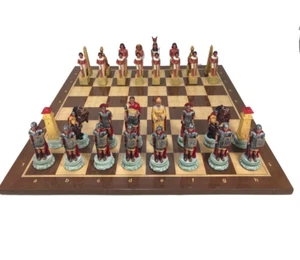 Luxury Ancient Rome vs Egypt Chess Set | Decorative Strategy Game Gift Idea 🎁 - Picture 1 of 7