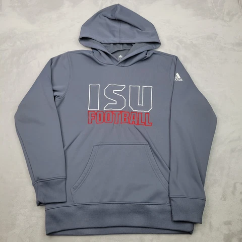 Illinois State Hoodie Men Small Grey Pullover Fleece Sweatshirt Team ISU Adult Cover