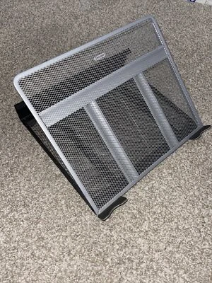 Rubbermaid Rolodex Adjustable Laptop Stand/Riser Aluminum Mesh 13” X 11" - Image 1 of 4