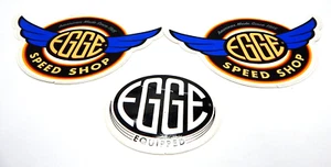 **LOT OF 3** EGGE Equipped + Wings Racing Decal Sticker 3" - 5" Wide - Picture 1 of 2