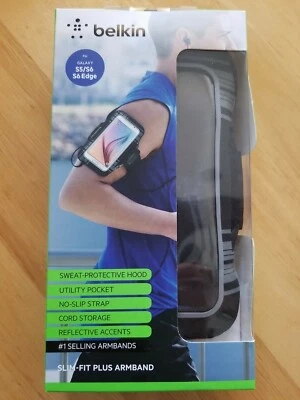 Samsung Galaxy S5/S6 and Galaxy S6 Edge Belkin Slim-Fit Armband (Black) - Image 1 of 2