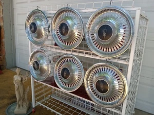 1974-1979 Oldsmobile Cutlass Omega 15" Hubcaps Lot Of (6) Wheel Covers Vintage - Picture 1 of 24