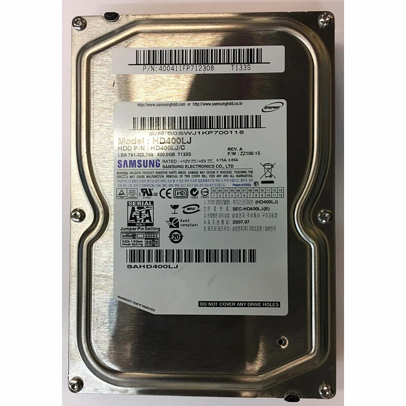 HD400LJ/C - Samsung 400GB 7200 RPM SATA 3.5" HDD - Image 1 of 1