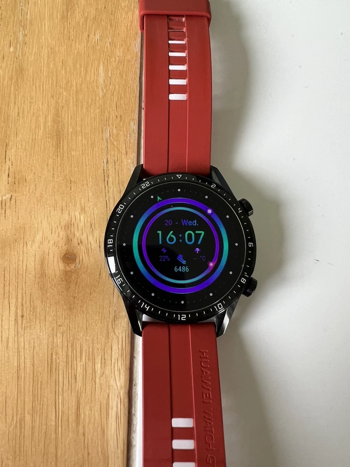 Huawei Watch GT 2 Sport Edition 46mm Black Stainless Steel Case with Sunset... - Image 1 of 1