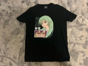 WXYZ Animie T-Shirt Herren Größe L Kurzarm Grafik Schwarz Gebraucht - Bild 1 von 4