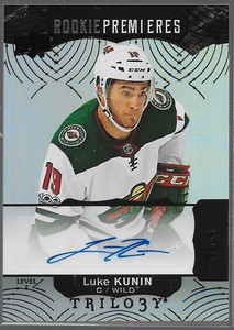 17/18 Trilogy Black Rookie Premieres Auto Luke Kunin /43 99 Wild