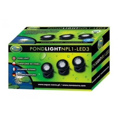 Aqua Nova Teichleuchte LED 3er-Pack 3x1,6W Gartenteich Teich Beleuchtung Lampe - Bild 1 von 2