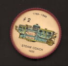 Jello/hôtesse -- pièce de monnaie 1962 voitures célèbres canadiennes -- 1833 Steam Coach