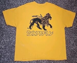 Vintage Soulfly Shirt Lion of Judah 2000 Sz 2XL Band Concert Tour Promo Y2K