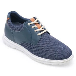 US6 CHAMARIPA 7cm/2.76" Elevator Shoes Men Height Increasing Blue Sneaker - Picture 1 of 9