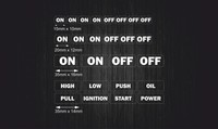 set 26x sticker car button switch on off jdm decal tuning tribal kit starter r4