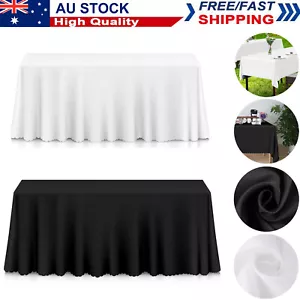 Rectangle Tablecloth Polyester Table Cloth Cover Decorative Dining Parties Event - Picture 1 of 29