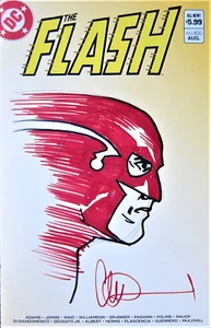 The Flash - original drawing by Charlie Adlard - with COA - Walking Dead artist - Picture 1 of 3