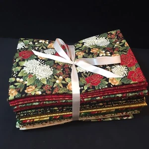 Christmas Xmas Holiday Gold 25 BTHY 100% Cotton Quilt Craft Sew Fabric HH-170H - Picture 1 of 6