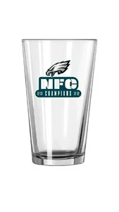 New Super Bowl 57 Philadelphia Eagles 2022 NFC NFL Champions 16oz Pint Glass - Picture 1 of 8
