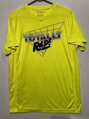 Camiseta Pullover Manga Corta Tek Gear Dry Tek Para Hombres Amarillo Neón TOTALMENTE RAD Talla S Foto 1 de 4