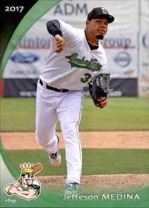 2017 Clinton LumberKings Grandstand #19 Jeffeson Medina Zulia Venezuela VZ Card