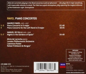 LARROCHA/FOSTER/LPO - RAVEL: KLAVIERKONZERTE,FALLA: NÄCHTE IN SPANISCHE  CD NEW - Imagen 1 de 1