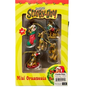 Vtg Scooby Doo Mini Ornaments Set Of 5 1" Christmas Holiday Dog Cartoon Network - Picture 1 of 11